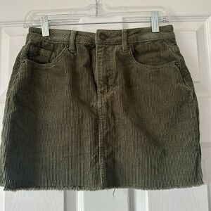 Green corduroy forever 21 skirt size S